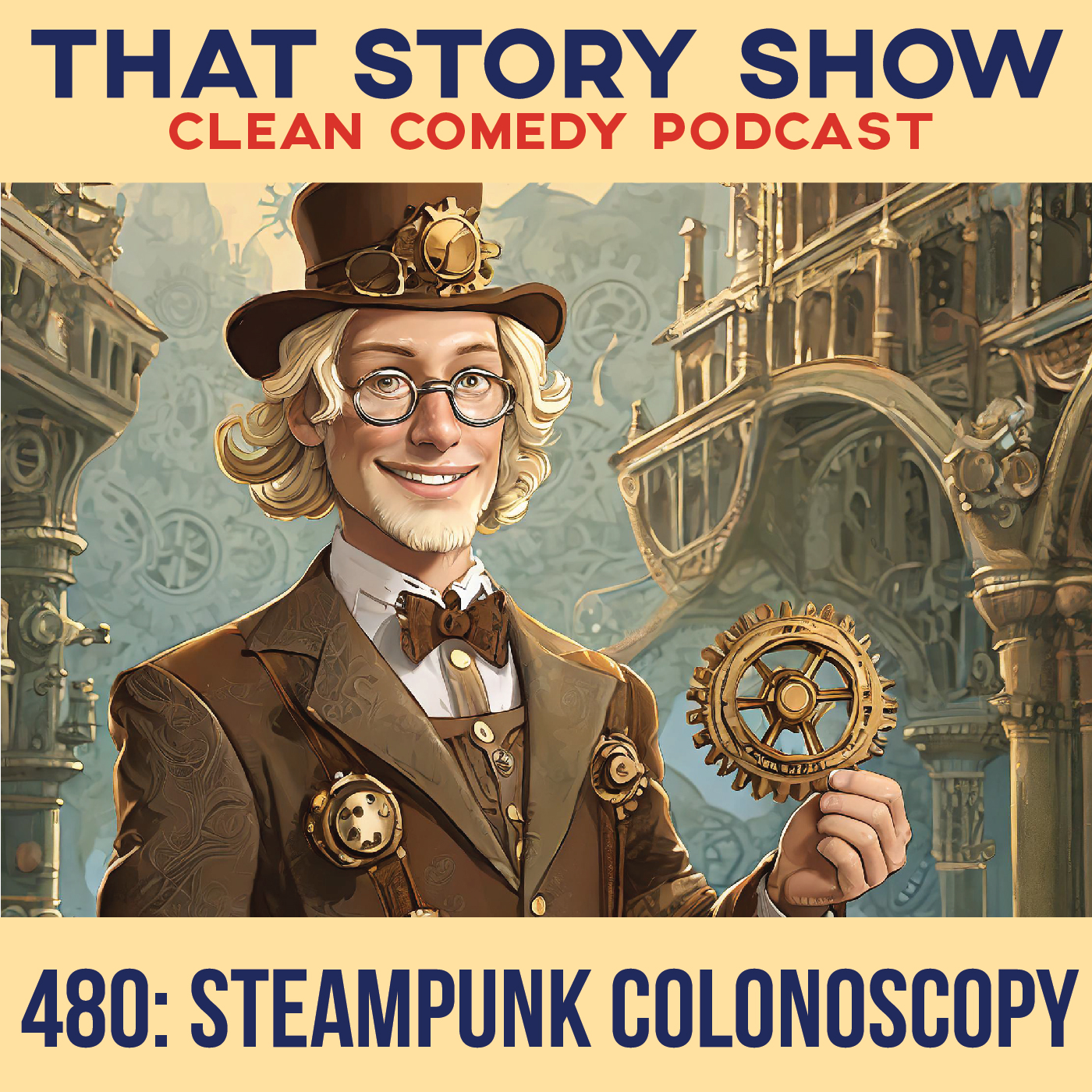 episode 480: steampunk colonoscopy episode art for that story show podcast